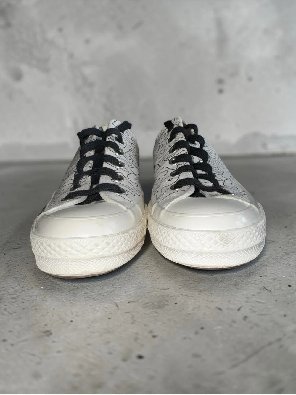 Converse My Story Cream Graphic Low-Top Sneakers with Black Laces